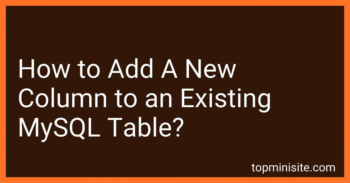 How to Add A New Column to an Existing MySQL Table? image