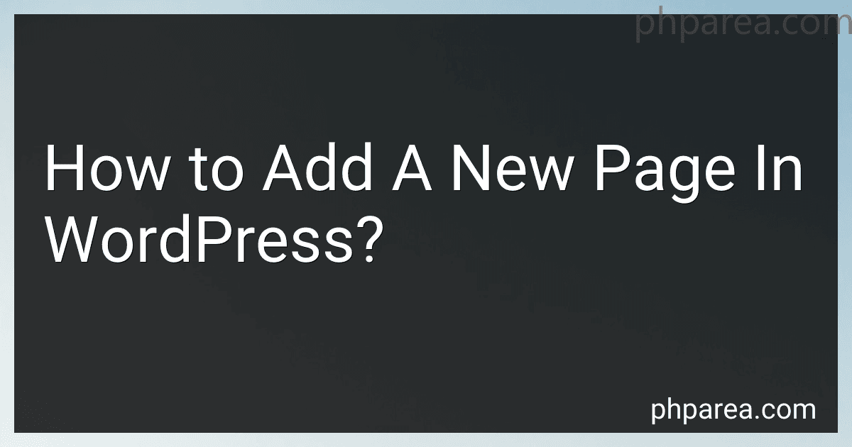 How to Add A New Page In WordPress? image