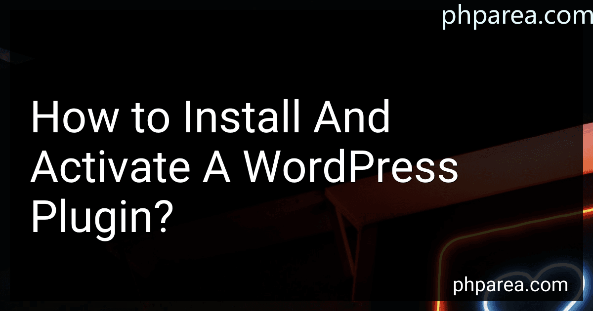 How to Install And Activate A WordPress Plugin? image