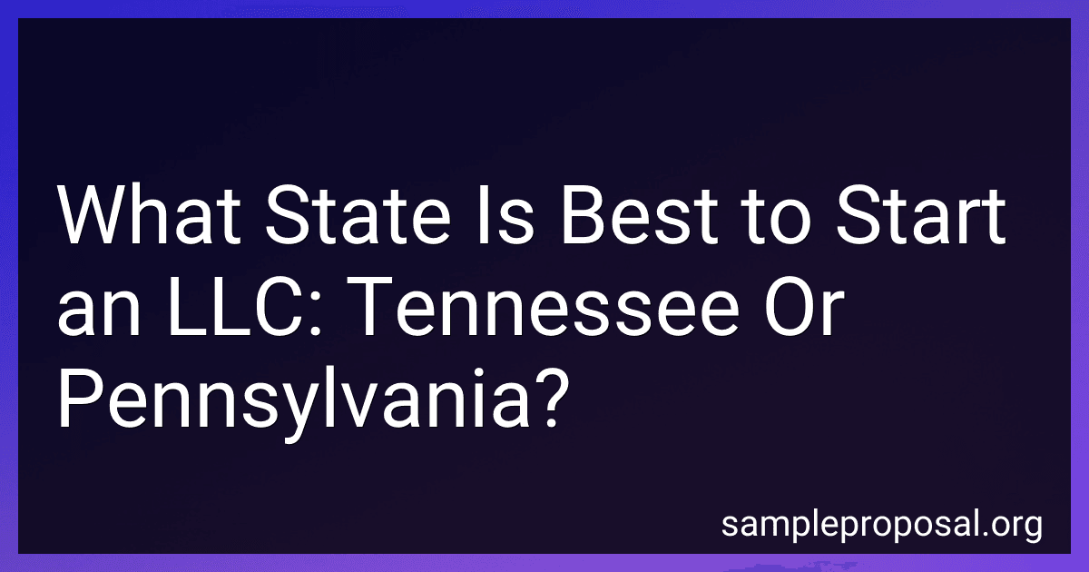 What State Is Best to Start an LLC: Tennessee Or Pennsylvania? image