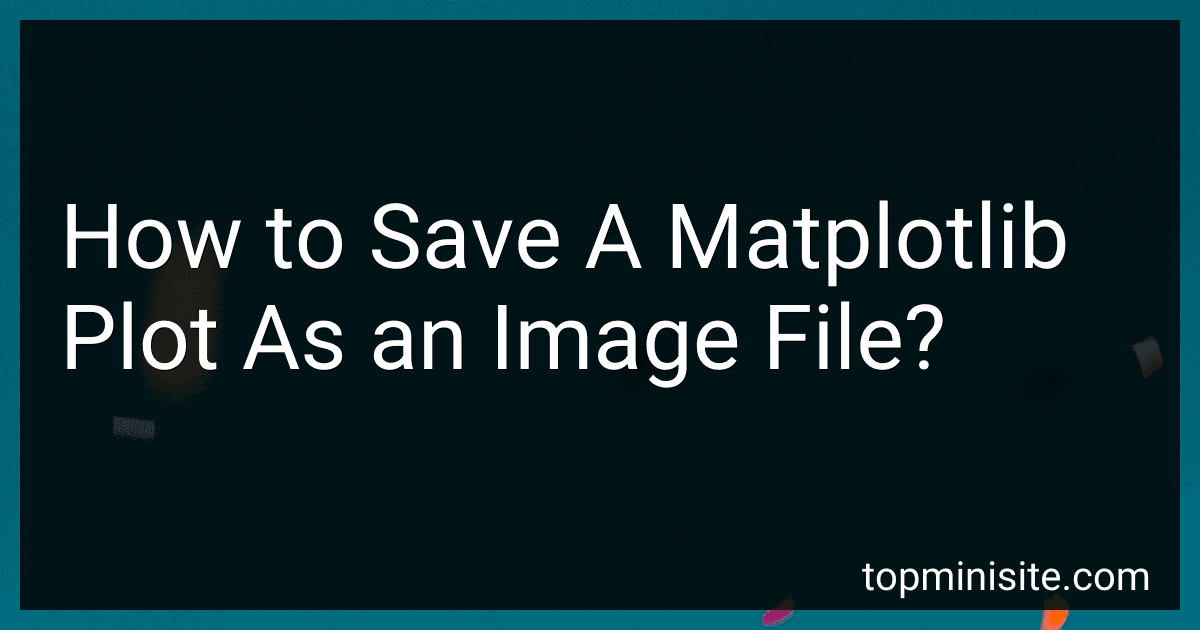 How to Save A Matplotlib Plot As an Image File? image