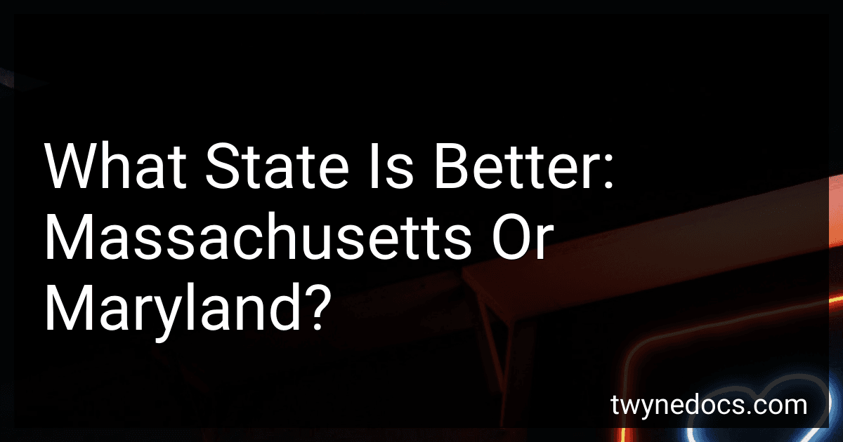 What State Is Better: Massachusetts Or Maryland? image