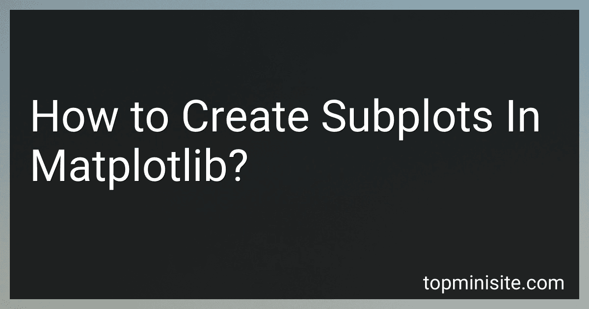 How to Create Subplots In Matplotlib? image