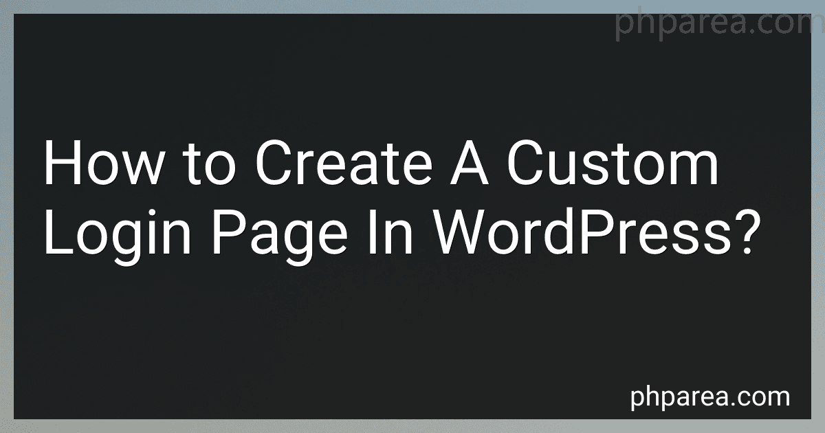 How to Create A Custom Login Page In WordPress? image