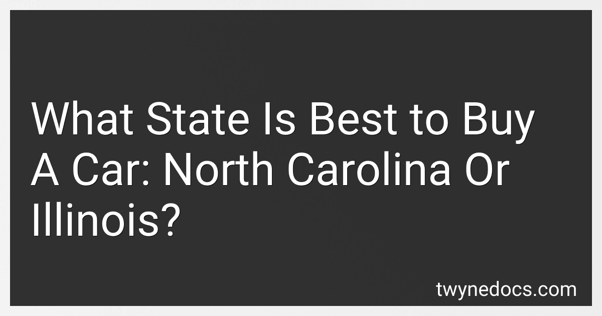 What State Is Best to Buy A Car: North Carolina Or Illinois? image