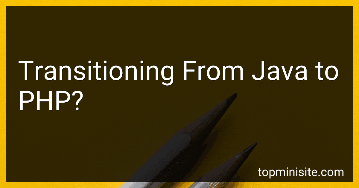 Transitioning From Java to PHP? image
