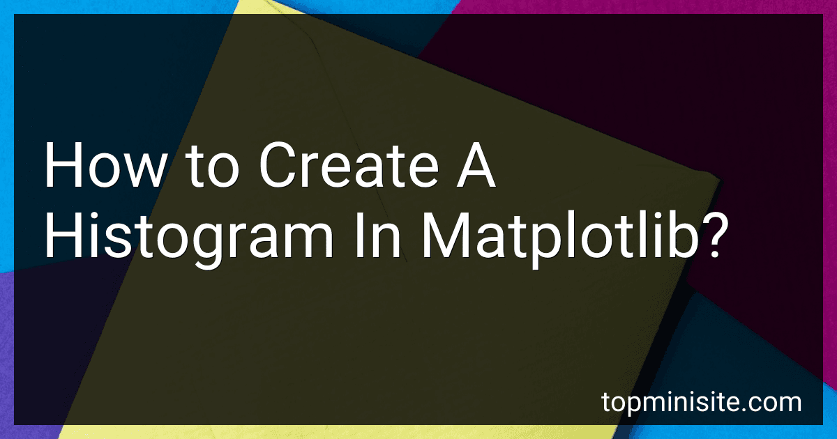 How to Create A Histogram In Matplotlib? image
