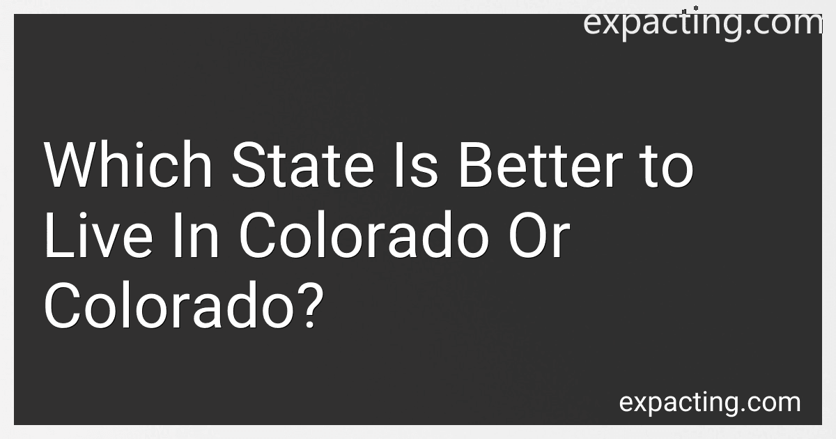 Which State Is Better to Live In Colorado Or Colorado? preview
