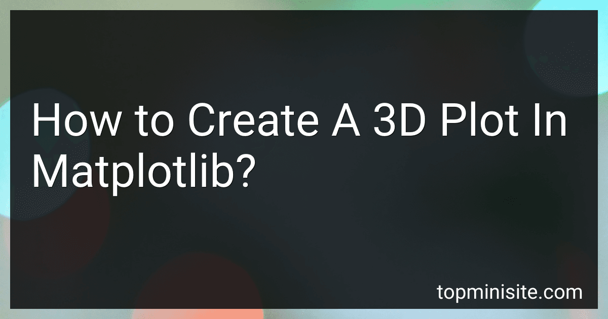 How to Create A 3D Plot In Matplotlib? image
