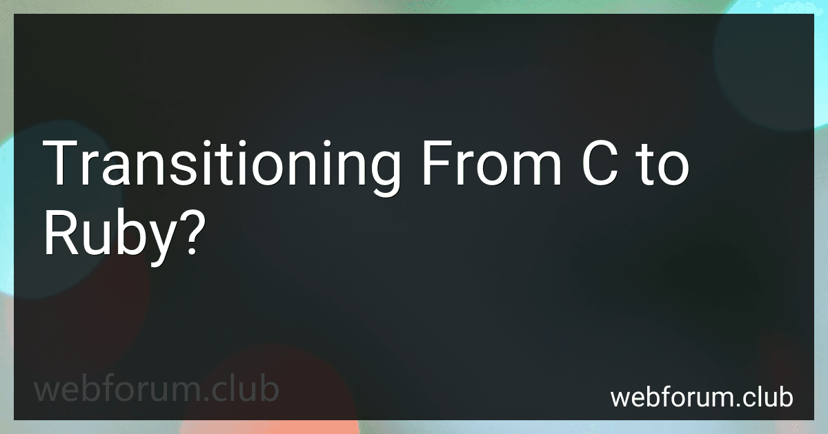 Transitioning From C to Ruby? image