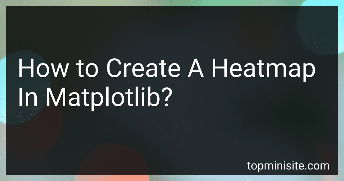 How to Create A Heatmap In Matplotlib? image