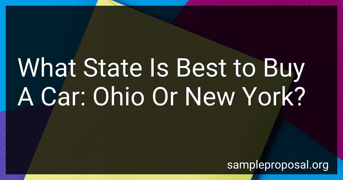 What State Is Best to Buy A Car: Ohio Or New York? image