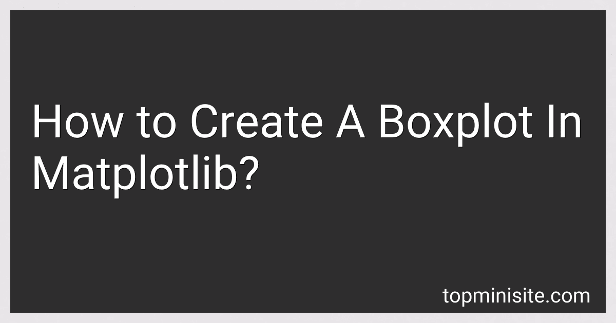 How to Create A Boxplot In Matplotlib? image