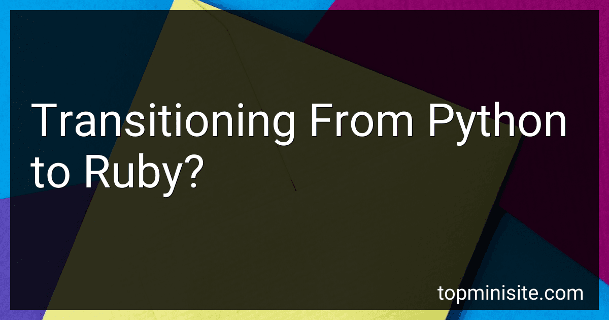 Transitioning From Python to Ruby? image