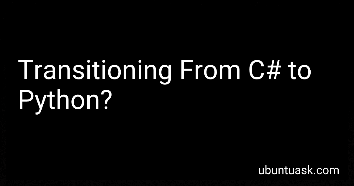 Transitioning From C# to Python? image