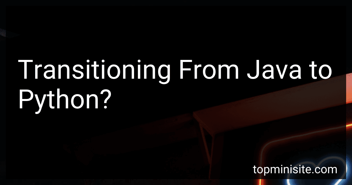 Transitioning From Java to Python? image