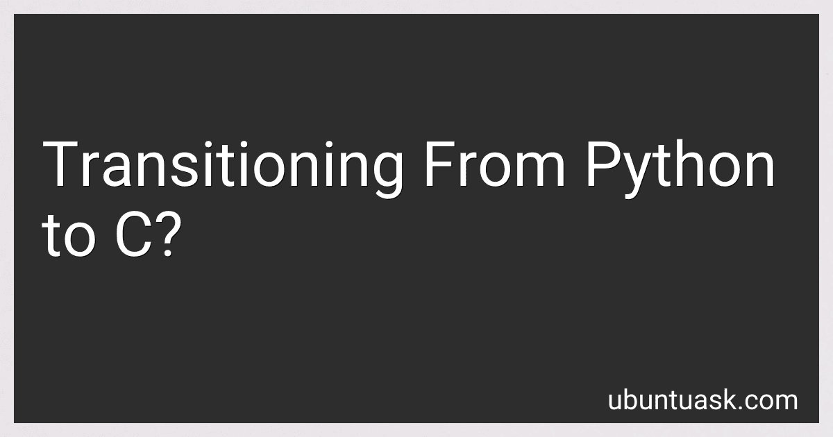 Transitioning From Python to C? image