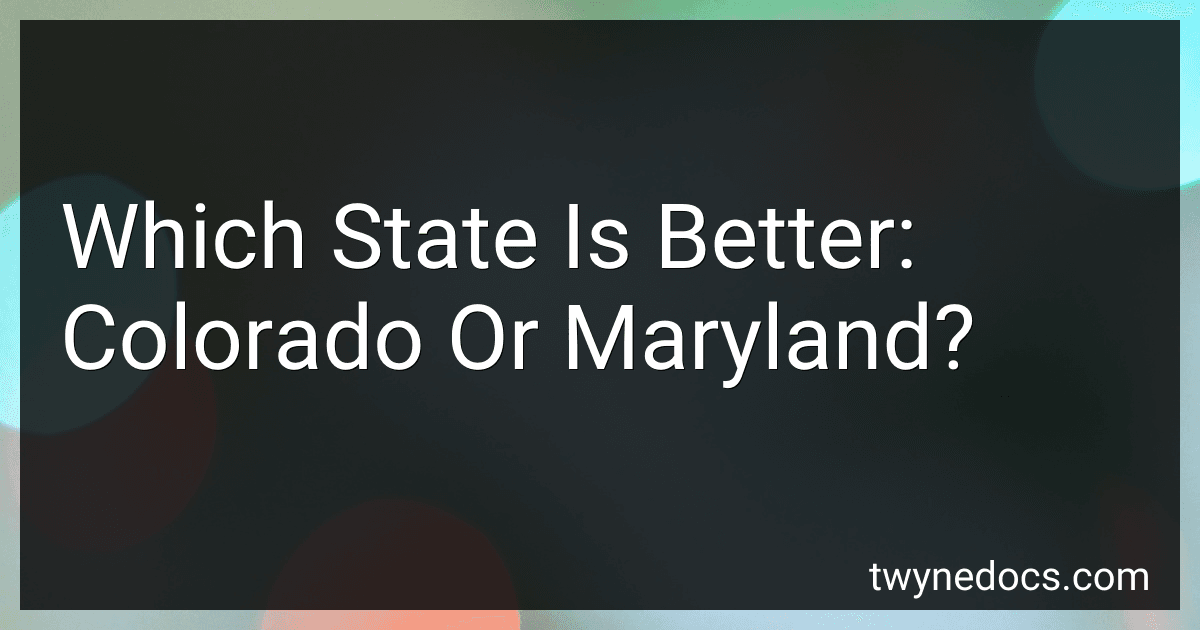 Which State Is Better: Colorado Or Maryland? image