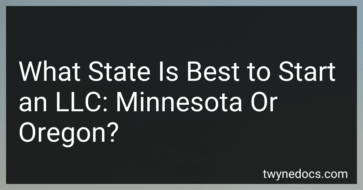 What State Is Best to Start an LLC: Minnesota Or Oregon? image