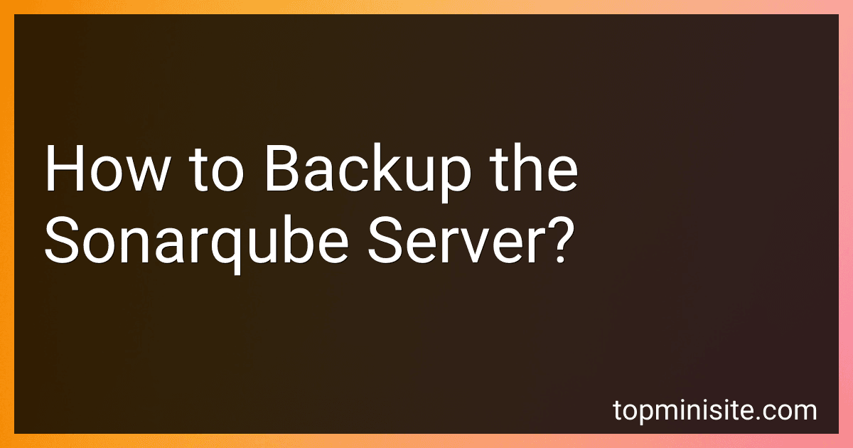 How to Backup the Sonarqube Server? image
