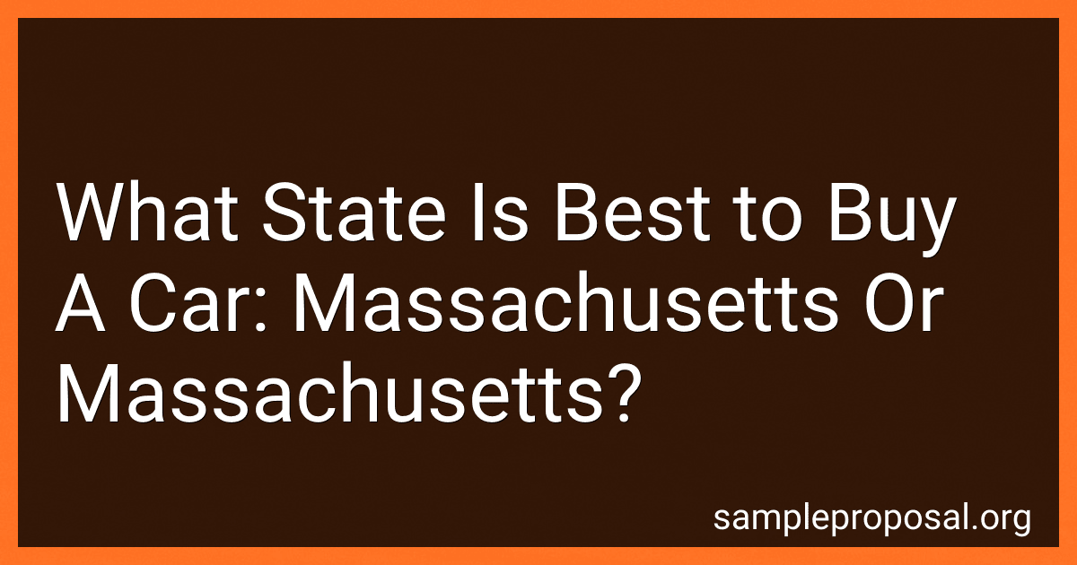 What State Is Best to Buy A Car: Massachusetts Or Massachusetts? image