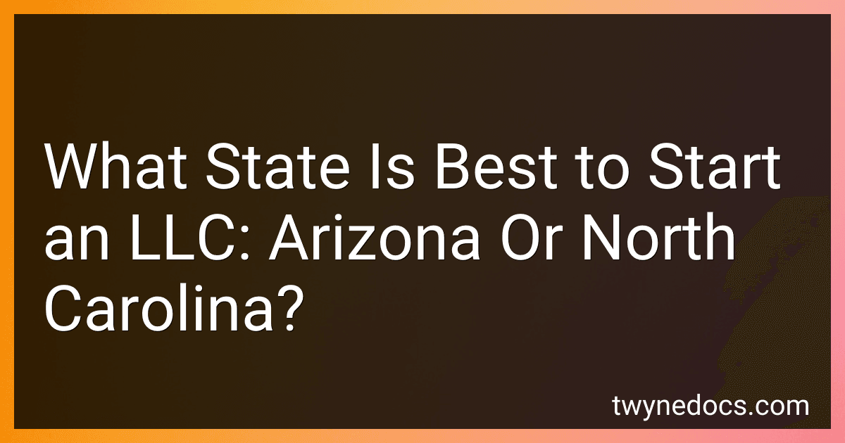 What State Is Best to Start an LLC: Arizona Or North Carolina? image