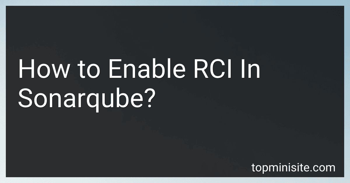 How to Enable RCI In Sonarqube? image