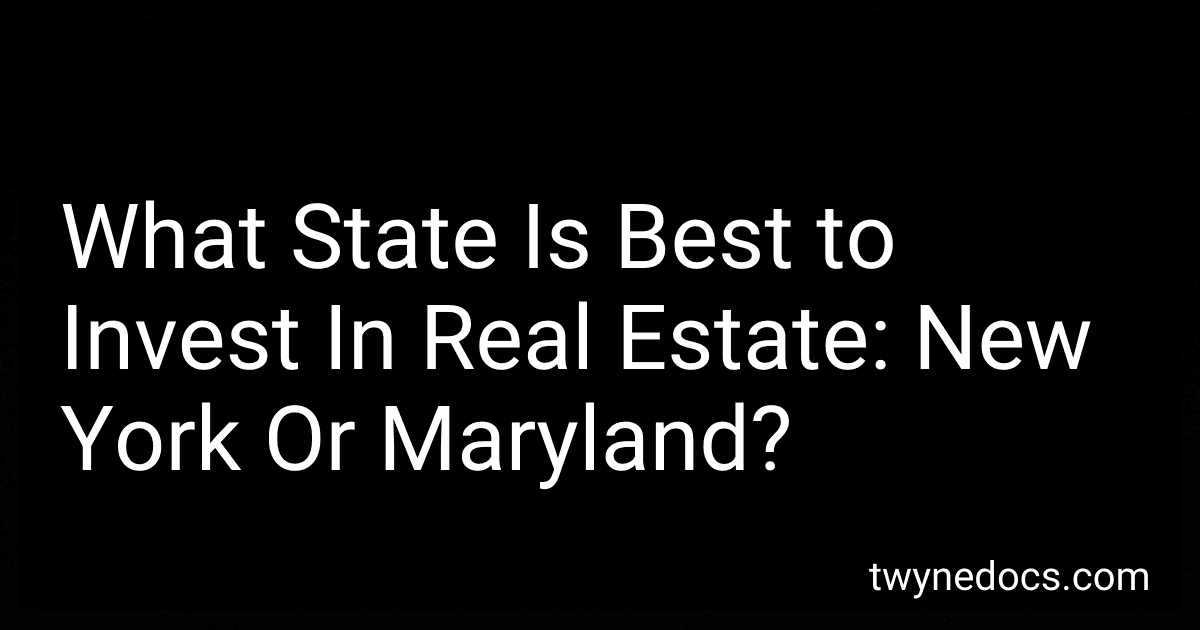 What State Is Best to Invest In Real Estate: New York Or Maryland? image