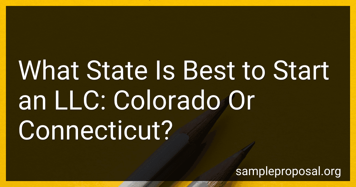 What State Is Best to Start an LLC: Colorado Or Connecticut? image
