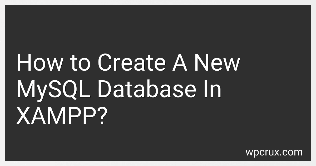 How to Create A New MySQL Database In XAMPP? image