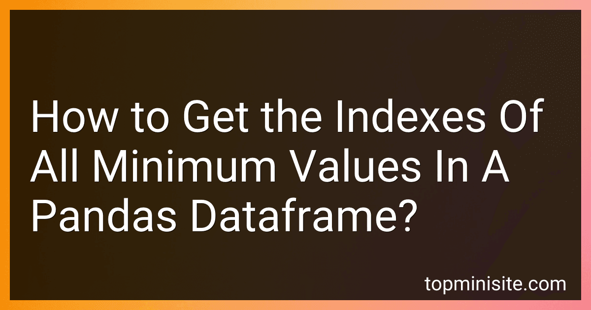 How to Get the Indexes Of All Minimum Values In A Pandas Dataframe? image