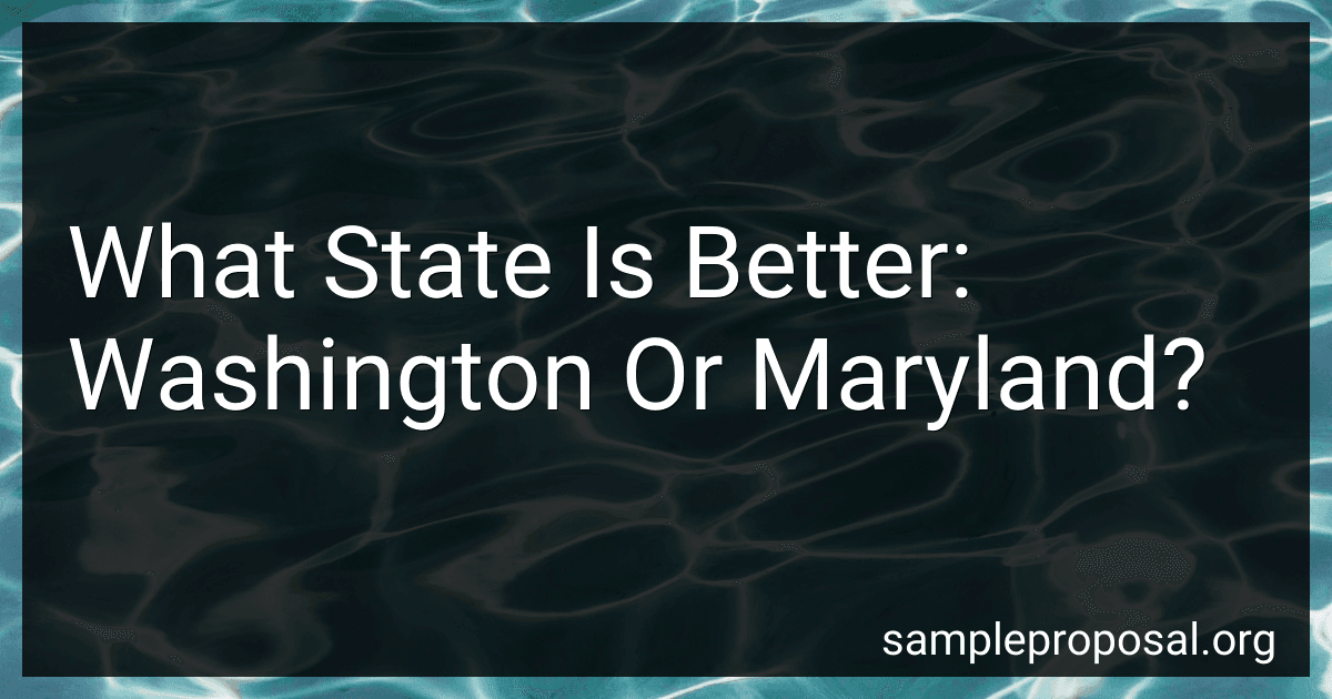 What State Is Better: Washington Or Maryland? image