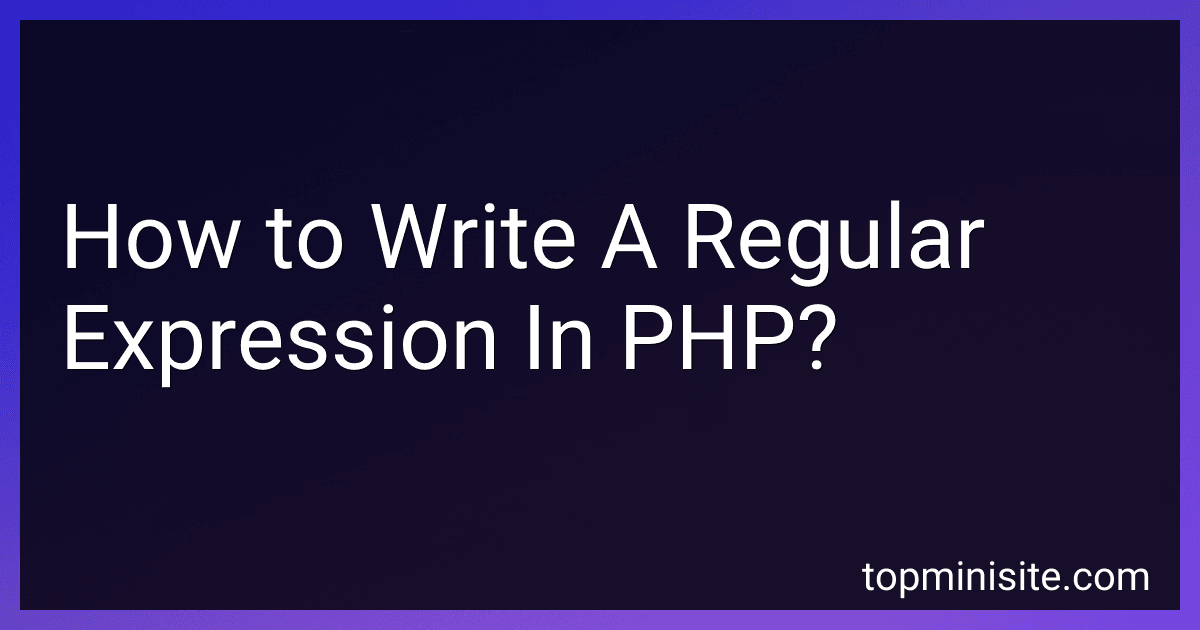 How to Write A Regular Expression In PHP? image