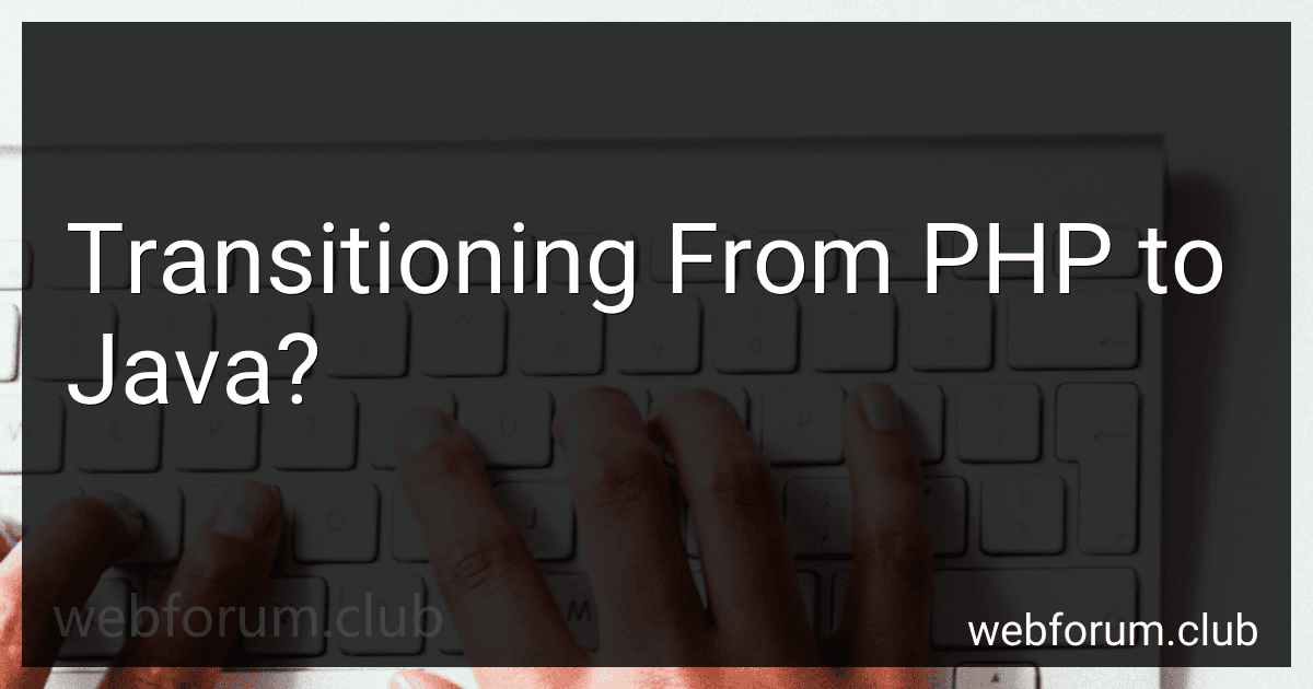 Transitioning From PHP to Java? image