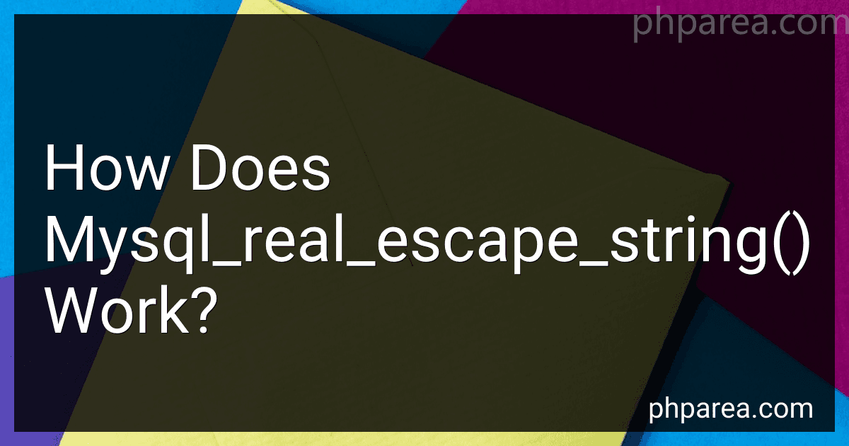 How Does Mysql_real_escape_string() Work? image