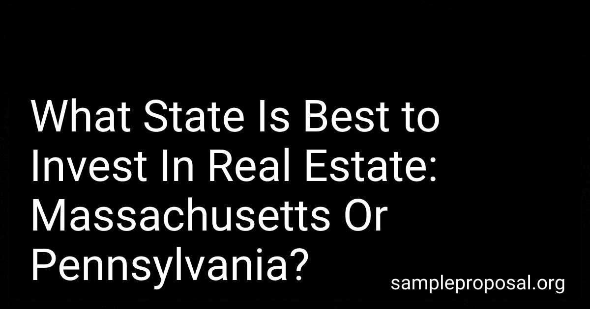What State Is Best to Invest In Real Estate: Massachusetts Or Pennsylvania? image