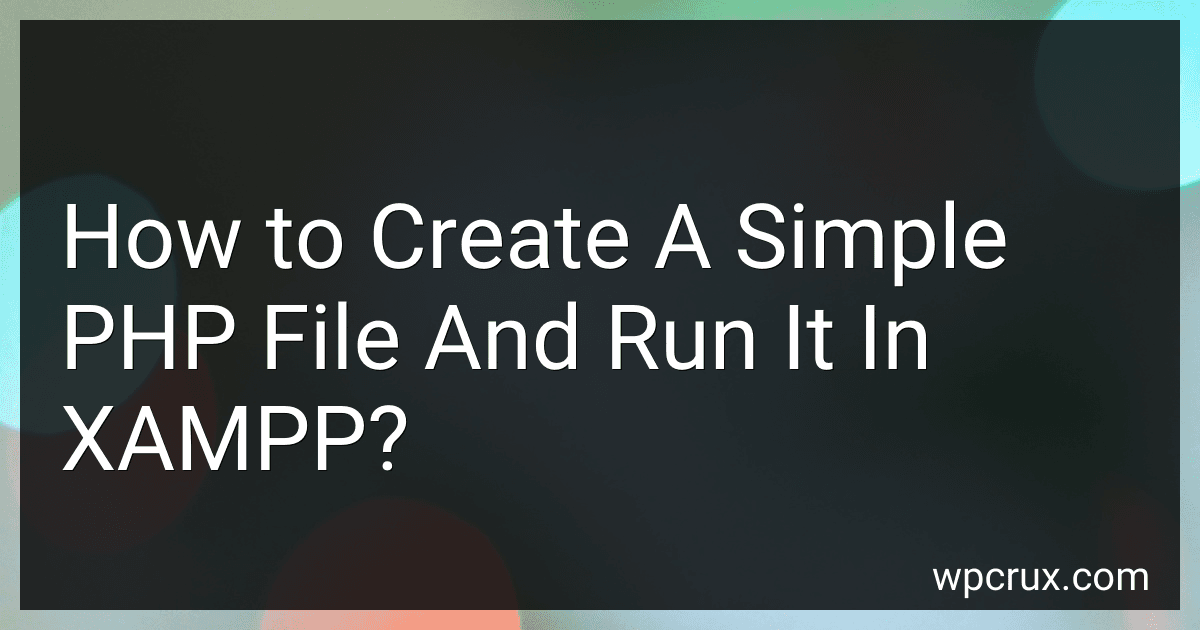 How to Create A Simple PHP File And Run It In XAMPP? image