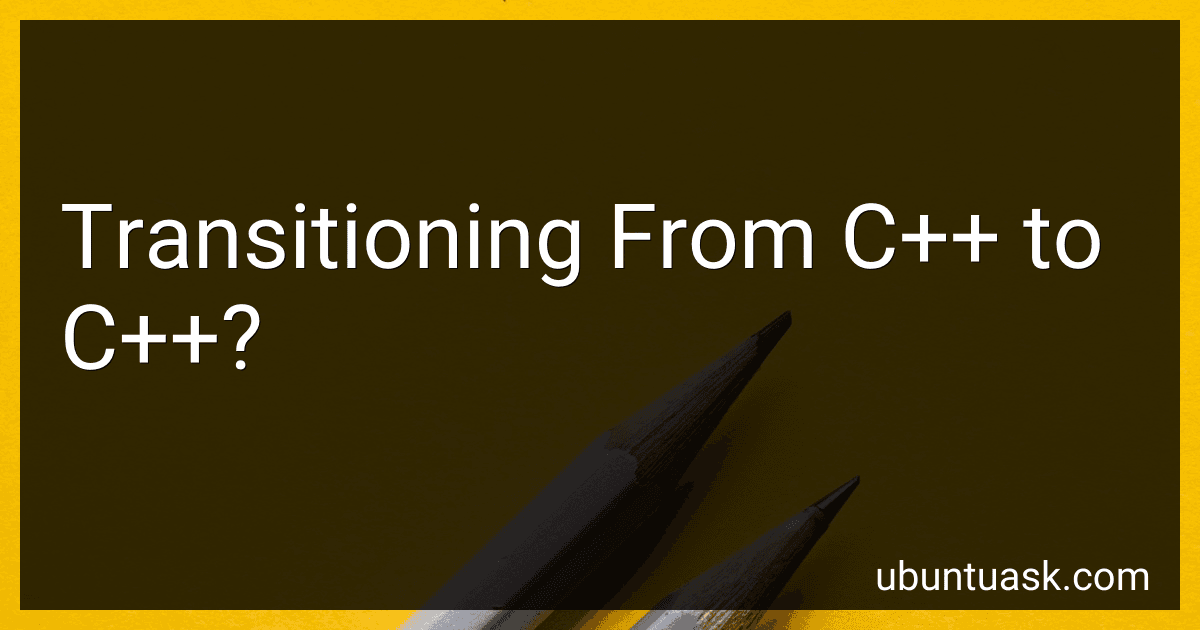 Transitioning From C++ to C++? image