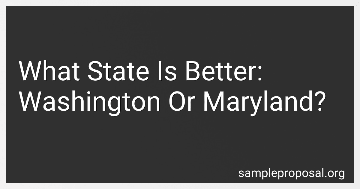 What State Is Better: Washington Or Maryland? image