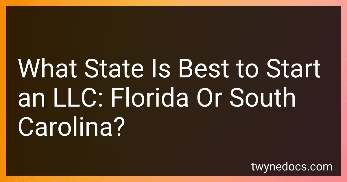 What State Is Best to Start an LLC: Florida Or South Carolina? image