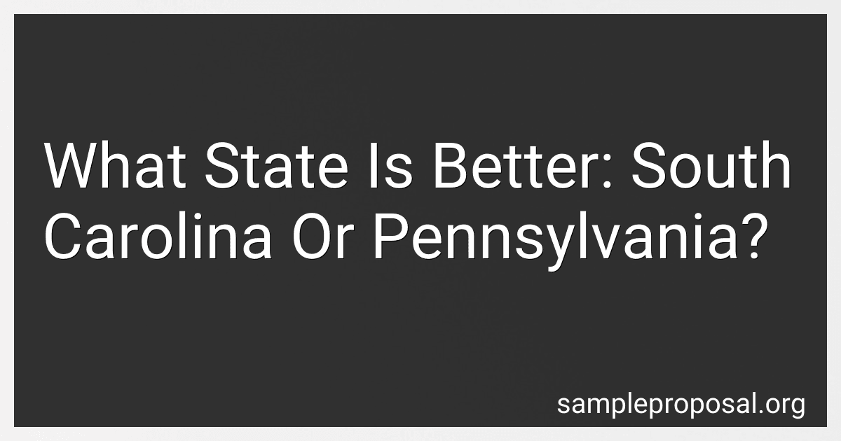 What State Is Better: South Carolina Or Pennsylvania? image