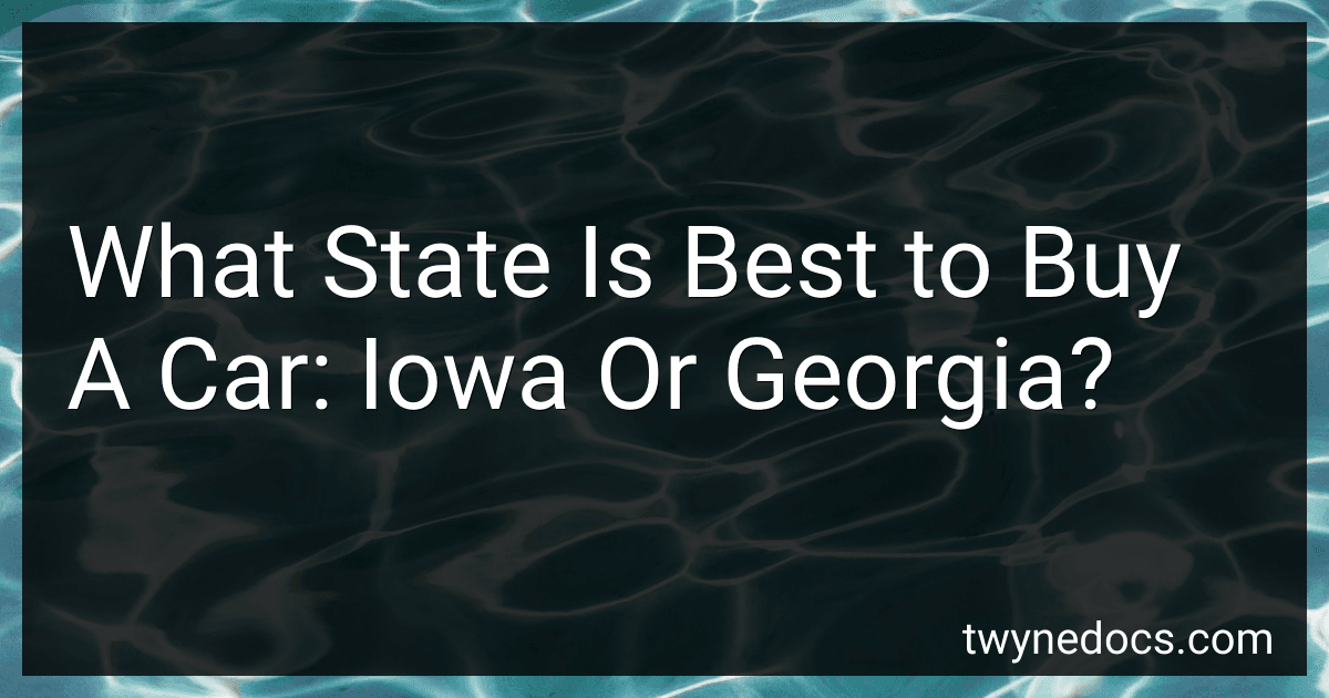 What State Is Best to Buy A Car: Iowa Or Georgia? image