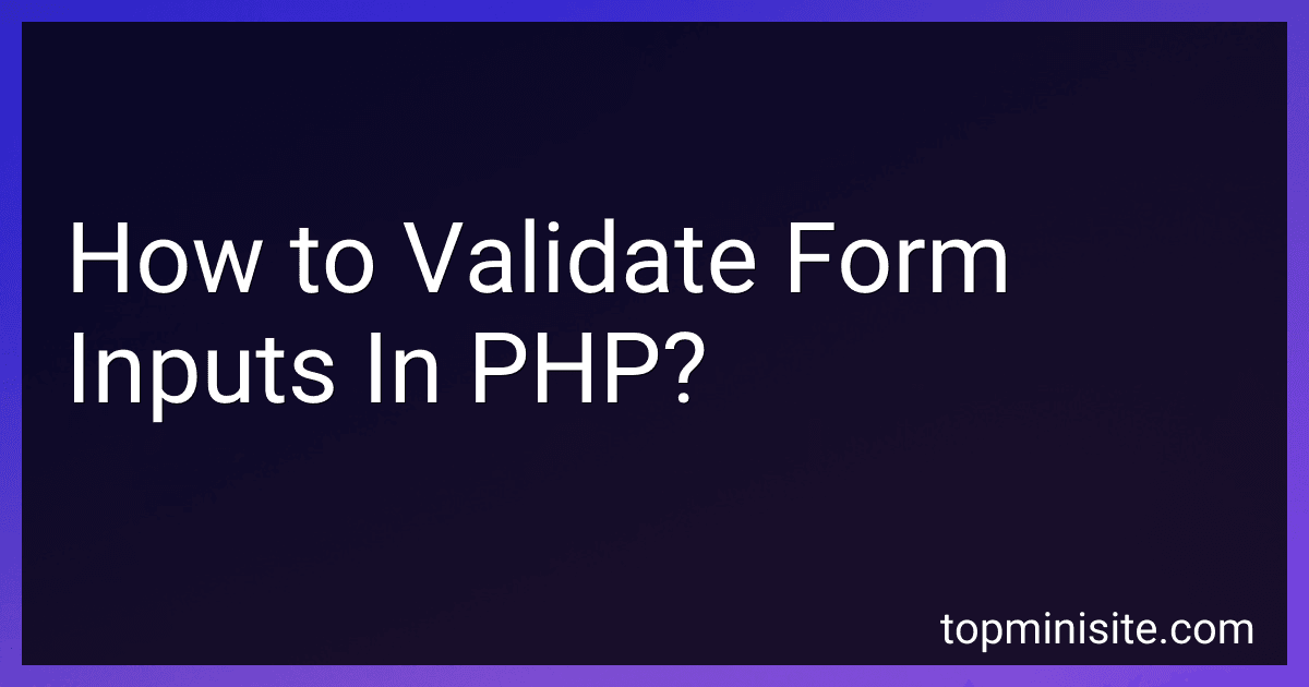 How to Validate Form Inputs In PHP? image