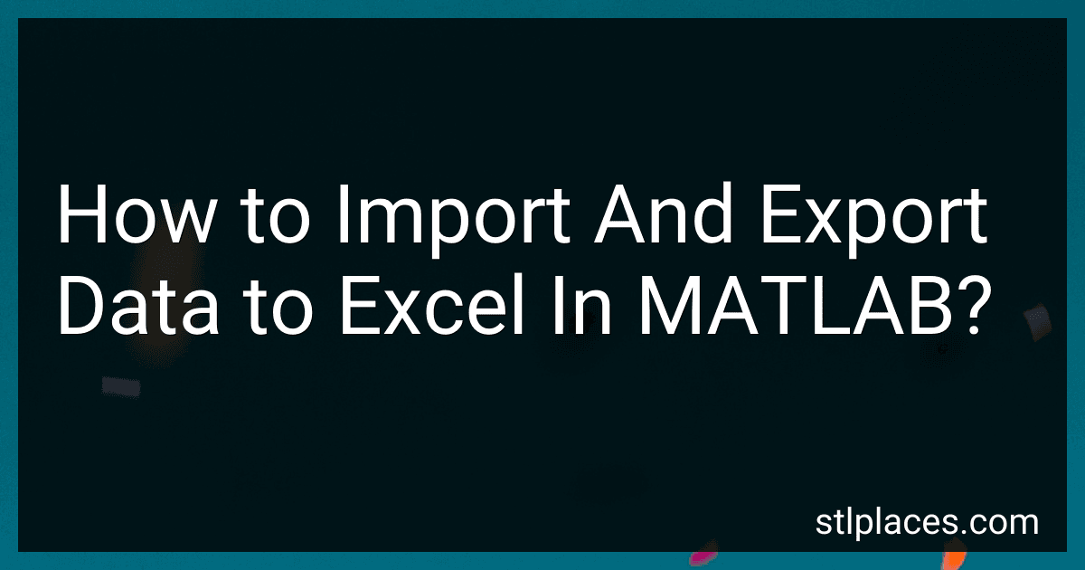 How to Import And Export Data to Excel In MATLAB? image
