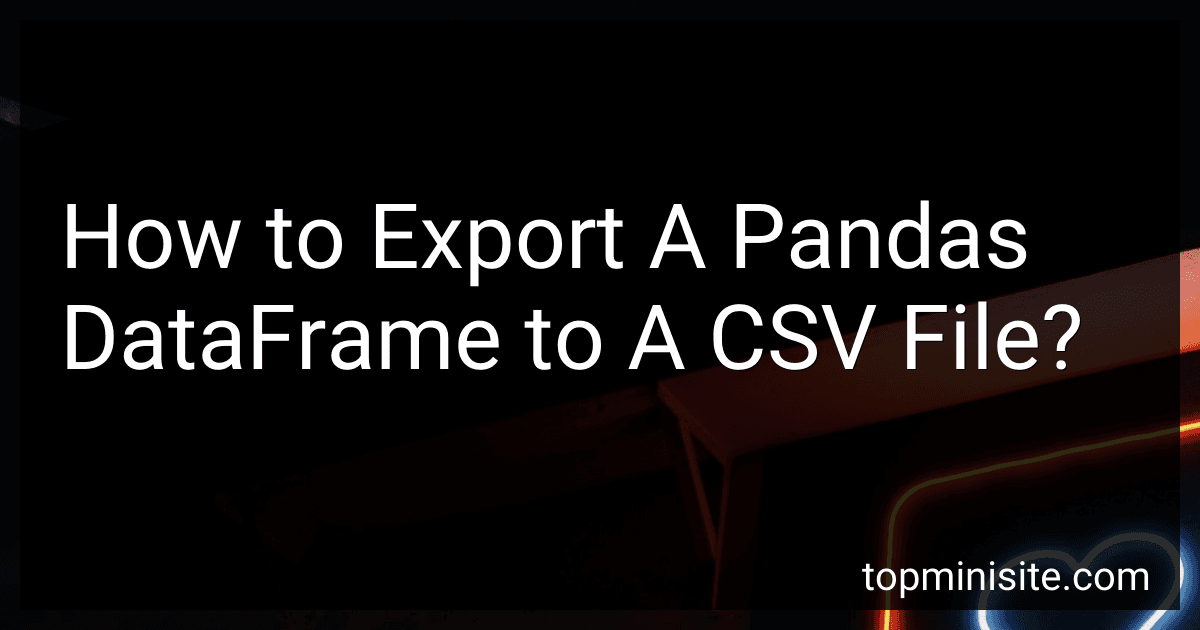 How to Export A Pandas DataFrame to A CSV File? image