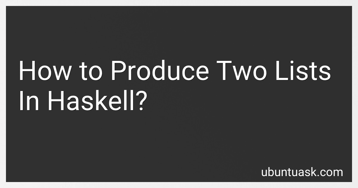How to Produce Two Lists In Haskell? image