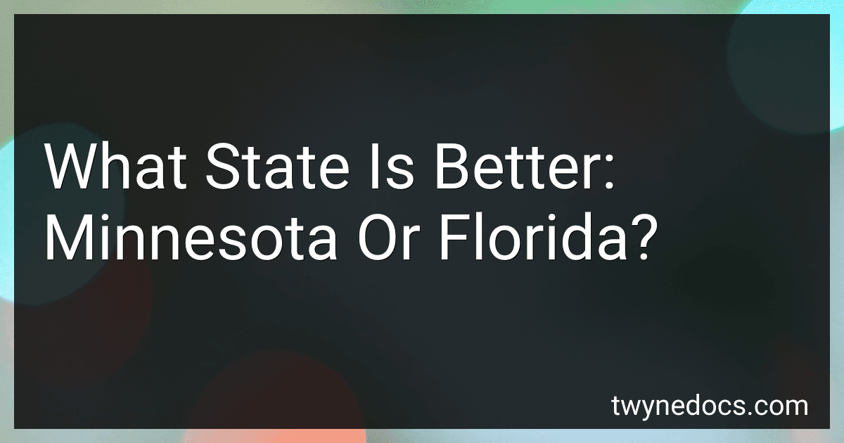 What State Is Better: Minnesota Or Florida? image