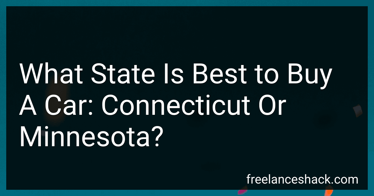 What State Is Best to Buy A Car: Connecticut Or Minnesota? image