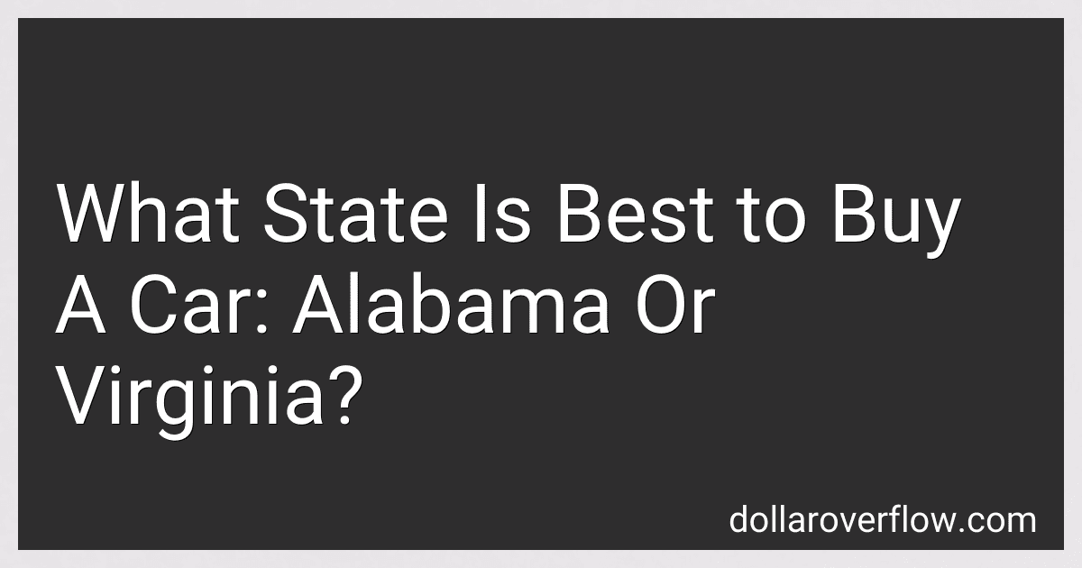 What State Is Best to Buy A Car: Alabama Or Virginia? image