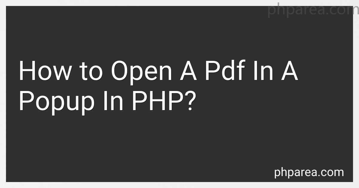 How to Open A Pdf In A Popup In PHP? image